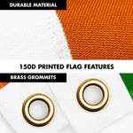 Load image into Gallery viewer, G128 Combo Pack: 6 Ft Tangle Free Aluminum Spinning Flagpole (White) &amp; Niger Nigerien Flag  3x5 Ft LiteWeave Pro Series Printed 150D Polyester  Pole with Flag Included