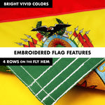Load image into Gallery viewer, G128 Combo Pack: 6 Ft Tangle Free Aluminum Spinning Flagpole (White) &amp; Bolivia Flag 3x5 Ft, Double ToughWeave Series Double Sided Embroidered 210D Polyester  Pole with Flag Included