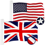 Load image into Gallery viewer, Combo Pack American USA Flag 3x5 Ft and United Kingdom UK Flag 3x5 Ft Both