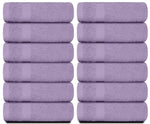 Load image into Gallery viewer, Luxury Washcloths for Bathroom Hotel Spa Bulk Set of 12 Lavender 13x13 Inch