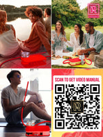 Load image into Gallery viewer, Red Hookah Set Premium Portable Hookah Set With Everything And Bag
