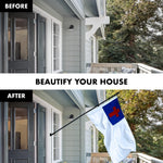 Load image into Gallery viewer, G128  6 Feet Tangle Free Spinning Flagpole (Black) Christian Flag Brass Grommets Embroidered 3x5 ft (Flag Included) Aluminum Flag Pole