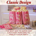 Load image into Gallery viewer, Popcorn Bags 2oz Bulk Pack of 125 pcs Large Brown &amp; Red Individual Pop Corn Bags