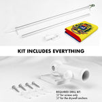 Load image into Gallery viewer, G128 Combo Pack: 6 Ft Tangle Free Aluminum Spinning Flagpole (Silver) &amp; Venezuela 7 Stars Venezuelan Flag 3x5 Ft, ToughWeave Series Double Sided Embroidered 210D Polyester  Pole with Flag Included