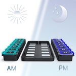 Load image into Gallery viewer, Weekly Pill Organizer 2 Times A Day   Airtight Pill Box 7 Day   Am Pm Vitamin