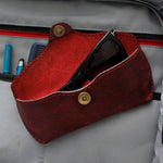 Load image into Gallery viewer, MyMesken Genuine Leather Eyeglasses &amp; Sunglasses Case with Magnetic Snap Closure