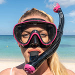 Load image into Gallery viewer, Sport Adult Serene Mask and Dry Snorkel Combo with Reusable Travel Bag