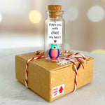 Load image into Gallery viewer, Cute and Kawaii Valentine's Day and Anniversary Presents Personalized Love Gifts for Boyfriend Girlfriend (Colorful Owl I Love You with Owl My Heart in Craft Gift Box)