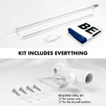 Load image into Gallery viewer, G128 Combo Pack: 6 Feet Tangle Free Spinning Flagpole (Silver) Cold Beer Flag 3x5 ft Printed 150D Brass Grommets (Flag Included) Aluminum Flag Pole