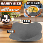 Load image into Gallery viewer, 4 Pcs Microwave Bowl Holders for Hot Food – 7.5  Gray Microwave Bowl Cozy Holders for Safe &amp; Easy Handling of Hot Bowls Saucers &amp; Cups – Machine Washable Soft Textured Fabric for Hand Protection