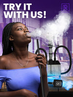 Load image into Gallery viewer, Purple Mini Hookah Pump Hookah Starter with 1000 mAh Rechargeable Battery Kit