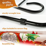 Load image into Gallery viewer, Combo Pack Garden Flag Stand Black 36x16 in and Garden Flag 12x18 in Fall
