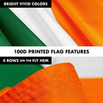 Load image into Gallery viewer, G128  6 Feet Tangle Free Spinning Flagpole (Silver) Ireland SHAMROCK Brass Grommets Printed 3x5 ft (Flag Included) Aluminum Flag Pole