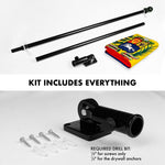 Load image into Gallery viewer, G128 Combo Pack: 6 Ft Tangle Free Aluminum Spinning Flagpole (Black) &amp; Venezuela Venezuelan Flag 3x5 Ft, Double ToughWeave Series Double Sided Embroidered 210D Polyester  Pole with Flag Included