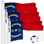 Load image into Gallery viewer, North Carolina State Flag 3x5 Ft 3Pack Embroidered Polyester By G128