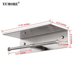 Load image into Gallery viewer, Toilet Paper Holder with Phone Shelf Bathroom Double Roll Tissue Storage Holder