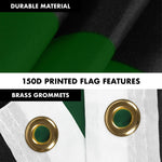 Load image into Gallery viewer, Combo Pack Flag Pole 6 Ft Silver Tangle Free &amp; Thin Green Line Flag 3x5 Ft