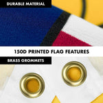 Load image into Gallery viewer, G128 Combo Pack: 6 Feet Tangle Free Spinning Flagpole (White) US Virgin Islands Virgin Islands Flag 3x5 ft Printed 150D Brass Grommets (Flag Included) Aluminum Flag Pole