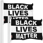 Load image into Gallery viewer, Black Lives Matter (Black/White) Flag 3x5 Ft 2Pack Printed 150D Polyester By G128