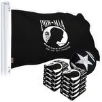 Load image into Gallery viewer, G128 POW MIA Flag 4x6 FT 10Pack Embroidered Spun Polyester