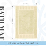 Load image into Gallery viewer, Luxury Bath Mat Floor Towel Set Absorbent Cotton 22x34 inch 2 Pack Beige Color