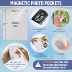 Load image into Gallery viewer, 20 Pack Magnetic Picture Frames for Refrigerator   8.5 x 11 in White Magnet Picture Frames for Fridge   Magnetic Photo Sleeves   Locker Magnet Frame   8.5x11 Magnetic Photo Frames   Magnetic Picture Holder