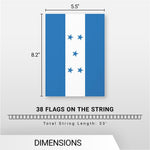 Load image into Gallery viewer, G128 Honduras 	Honduran Bunting Banner  Flag 8.2 x 5.5 Inch, Full String 33 Feet  Printed 150D Polyester, Decorations For Bar, School, Festival Events Celebration