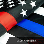 Load image into Gallery viewer, Thin Blue &amp; Red Line State Flag 3x5 Ft 2Pack Embroidered Polyester By G128