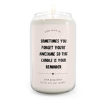 Load image into Gallery viewer, 14oz Scented Candle Jar Pink Grapefruit Soy Candle with You are Awesome Message