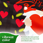 Load image into Gallery viewer, G128 Garden Flag Happy Valentine's Day Gnome Holding Red Heart 12x18 Blockout Fabric