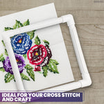 Load image into Gallery viewer, 11 Inch Plastic Embroidery Hoop   Snap Needlework Frame White Plastic Sewing Hoops Hand Embroidery Hoops   Snap Needlework Frame Cross Stitch Frame Square Embroidery Hoop for Cross Stitching Quilting