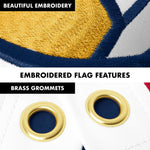 Load image into Gallery viewer, G128 Combo Pack: 6 Ft Tangle Free Aluminum Spinning Flagpole (Silver) &amp; Mississippi 2020 MS State Flag 3x5 Ft, ToughWeave Series Embroidered 300D Polyester  Pole with Flag Included