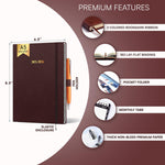 Load image into Gallery viewer, 2025 2026 HARDCOVER Leather Planner Weekly &amp; Monthly   6.5 * 8.5 Inches   Academic Planner Business Personal or Student   Pen Holder Thick Paper July 2025   June 2026 (Dark Red)