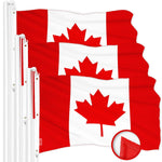 Load image into Gallery viewer, G128 3 Pack: Canada Canadian Flag  6x10 Ft  ToughWeave Series Embroidered 300D Polyester  Country Flag, Embroidered Design, Indoor/Outdoor, Brass Grommets