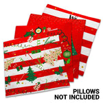 Load image into Gallery viewer, G128 Christmas Decoration Elegant Pine Spruce Waterproof Throw Pillow Covers  18 x 18 in  Set of 4, Beautiful Cushion Covers for Christmas Sofa Couch Decoration