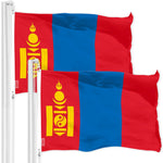 Load image into Gallery viewer, 2 Pack Mongolia Mongolian Flag 3x5 Ft LiteWeave Pro Series Printed 150D