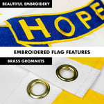 Load image into Gallery viewer, G128  6 Feet Tangle Free Spinning Flagpole (White) Rhode Island Flag Brass Grommets Embroidered 3x5 ft (Flag Included) Aluminum Flag Pole