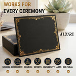 Load image into Gallery viewer, 50 Pack Single Sided Certificate Holders 8.5x11 Black Award Certificate Folders with Gold Foil Border Cardstock Covers Letter Size Graduation Certificate Sleeves Protective Diploma Holders Bulk