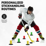 Load image into Gallery viewer, Drill Cones Lightweight Stickhandling Training Tool Hockey Training Equipment for Puck Control Reaction Time and Coordination Portable Durable and Adjustable