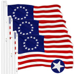 Load image into Gallery viewer, G128 3 Pack: Betsy Ross Flag  5x8 Ft  ToughWeave Series Embroidered 300D Polyester  Historical Flag, Embroidered Design, Indoor/Outdoor, Brass Grommets