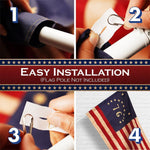 Load image into Gallery viewer, G128 Bennington TeaStained Flag  2x3 Ft  Pole Sleeve Embroidered 420D Polyester  Embroidered Stars, Sewn Stripes, Brass Grommets, Indoor/Outdoor, Vibrant Colors, Quality Polyester