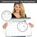 Load image into Gallery viewer, Desk Calendar 2024 17x12 Wall Calendar Thick Paper &amp; Notes Section Runs from December 2023 December 2024 (Gray)