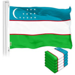 Load image into Gallery viewer, 5 Pack Uzbekistan Flag 3x5 Ft Printed 150D Polyester Country Flag Vibrant