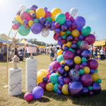 Load image into Gallery viewer, Balloon Garland Arch Kit 146 Pcs Hot Pink Metallic Purple Purple Cream Beige Yellow &amp; Confetti Balloons for Baby Shower Birthday Gender Reveal Wedding Party DIY Kit