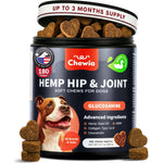 Load image into Gallery viewer, Glucosamine for Dogs  Joint Supplement for Dogs  Glucosamine Chondroitin  180 Hip and Joint Care Mobility Chews  MSM, Turmeric  Advanced Mobility Support  Bone Health  Large and Small Breeds