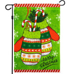 Load image into Gallery viewer, G128  Christmas Garden Flag, Christmas Themed Decorations  Christmas Mittens,   12x18 Inch  Printed 150D Polyester  Rustic Holiday Seasonal Outdoor Flag
