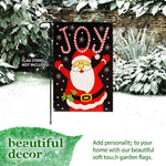 Load image into Gallery viewer, G128 Garden Flag Joyful Santa  12x18 Inch  Printed Blockout Polyester  Christmas Decoration