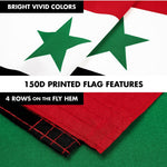 Load image into Gallery viewer, G128 Combo Pack: 6 Ft Tangle Free Aluminum Spinning Flagpole (Black) &amp; Syria Syrian Flag 3x5 Ft, LiteWeave Pro Series Printed 150D Polyester  Pole with Flag Included