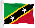 Load image into Gallery viewer, G128 Saint Kitts and Nevis Flag  3x5 Ft  LiteWeave Pro Series Printed 150D Polyester  Country Flag, Indoor/Outdoor, Vibrant Colors, Brass Grommets, Thicker and More Durable Than 100D 75D Polyester