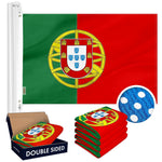 Load image into Gallery viewer, Portugal Portuguese Flag 3x5 Ft 5Pack Doublesided Embroidered Polyester By G128